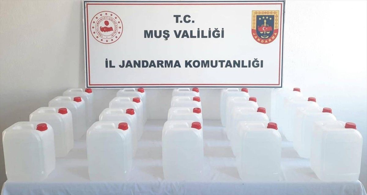 Muş\'ta 100 Litre Etil Alkol Ele Geçirildi