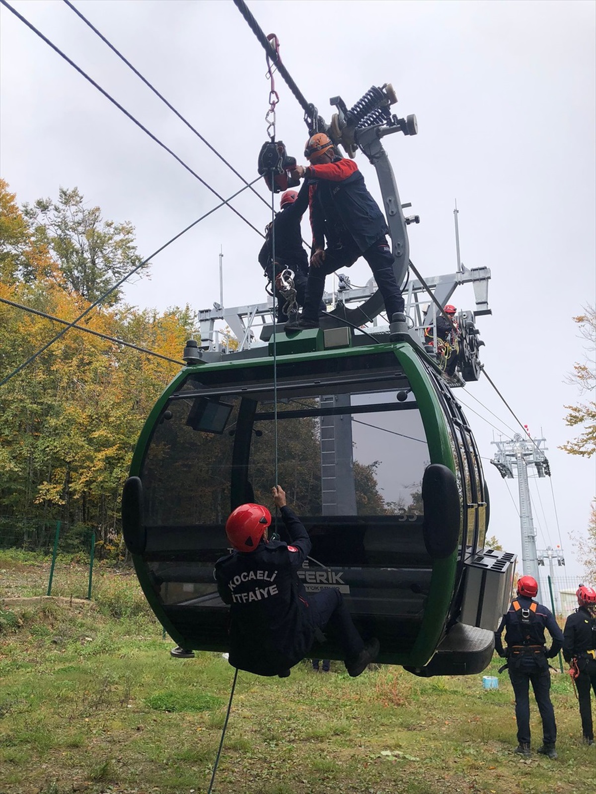 Kartepe Teleferiği\'nde Kurtarma Tatbikatı