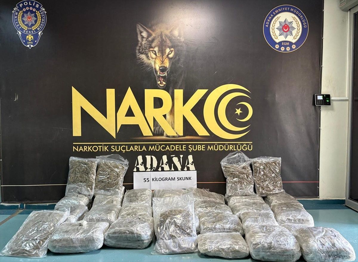 Adana\'da 55 kg Uyuşturucu Yakalandı