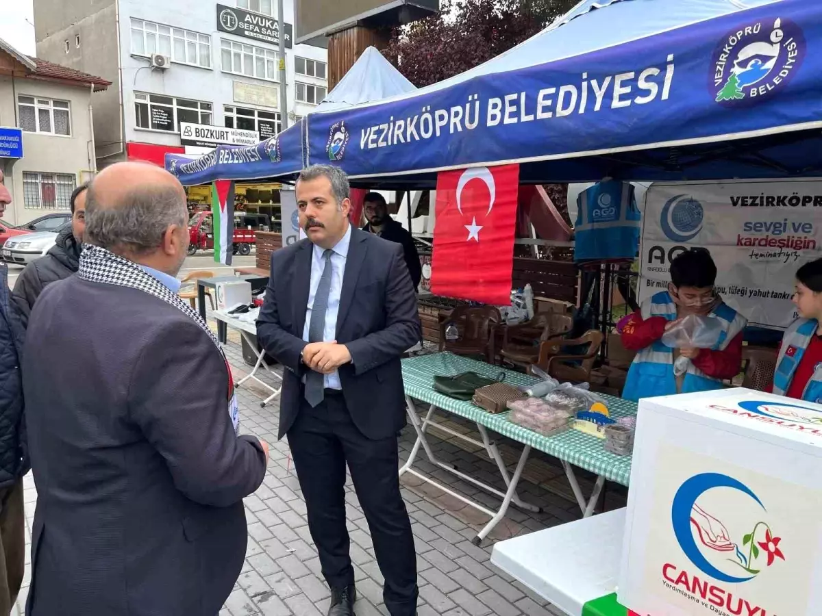 Vezirköprü\'de Gazze İçin Hayır Çarşısı