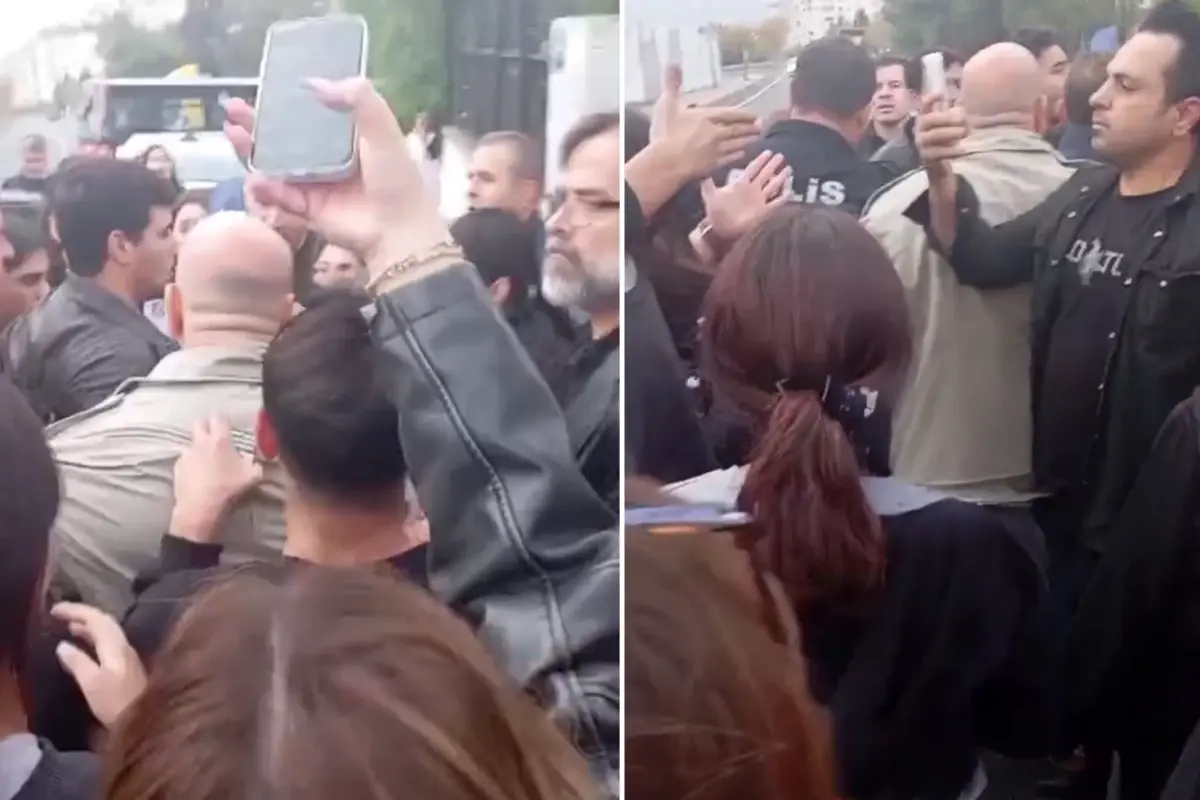 Liseyi karıştıran müstehcen fotoğraf! Protesto sırasında arbede yaşandı