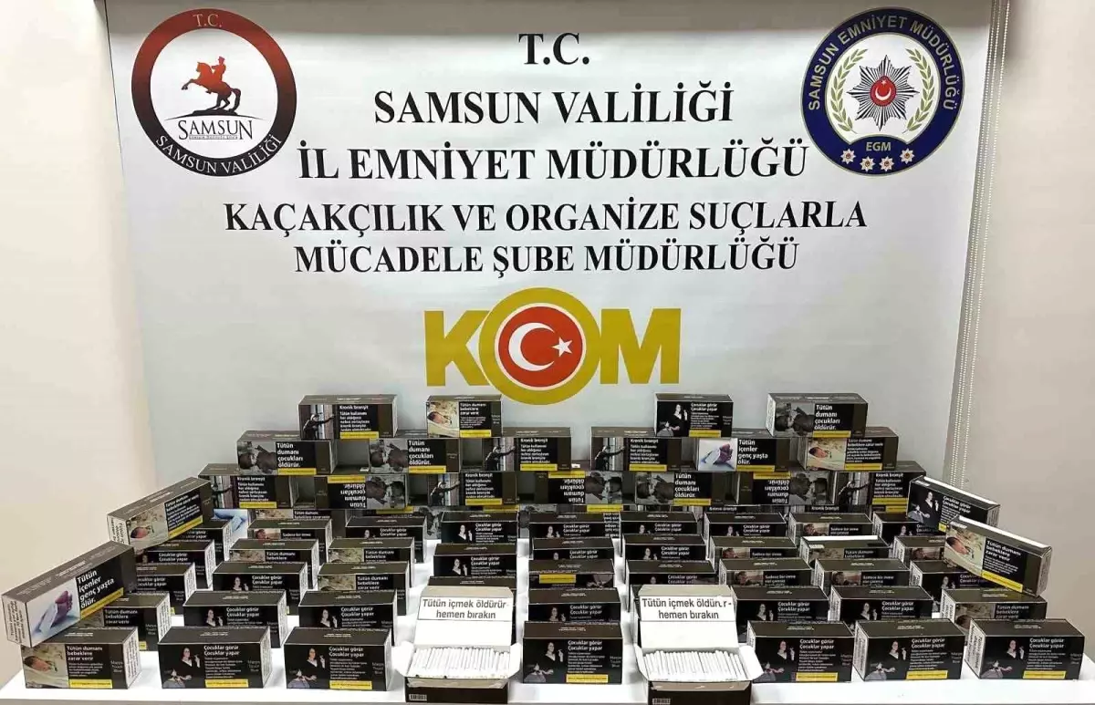 Samsun\'da Kaçak Makaron Operasyonu
