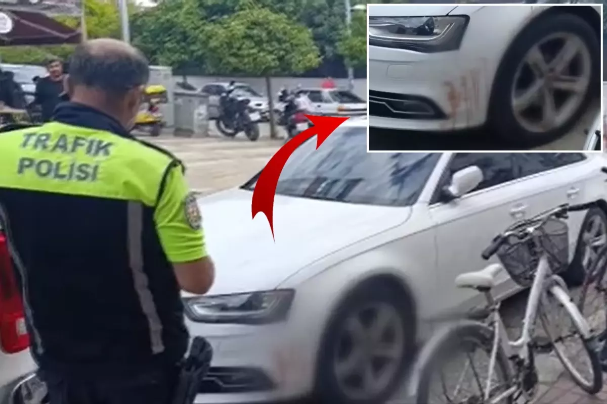 "Araçta kan var" ihbarı polisi alarma geçirdi! Gerçek bambaşka çıktı