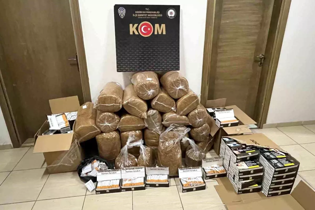 Didim\'de Kaçak Tütün ve Alkol Operasyonu