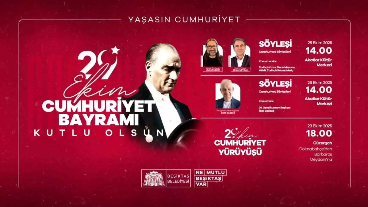 Beşiktaş\'ta Cumhuriyet Bayramı Coşkusu