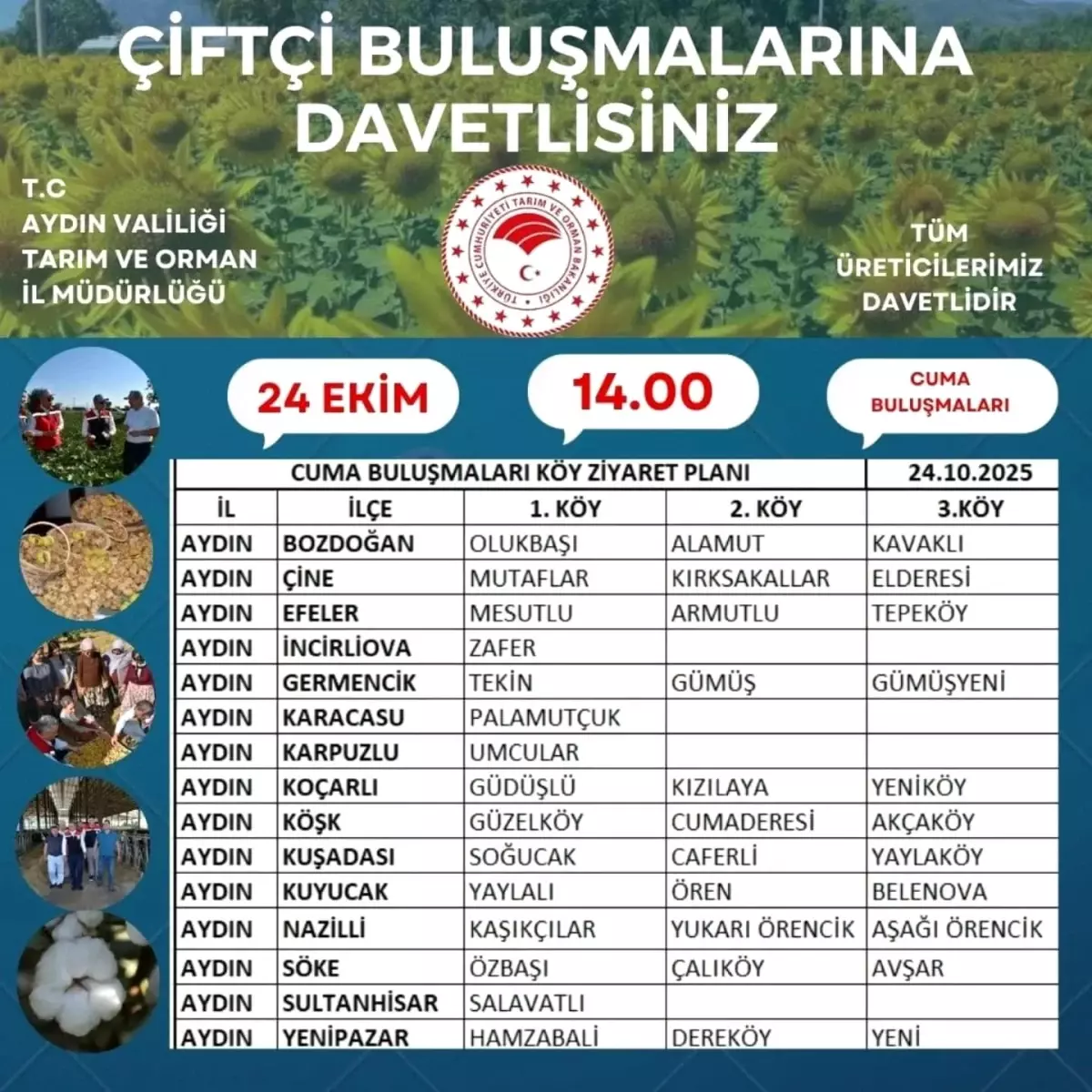 Aydın\'da Çiftçi Buluşmaları