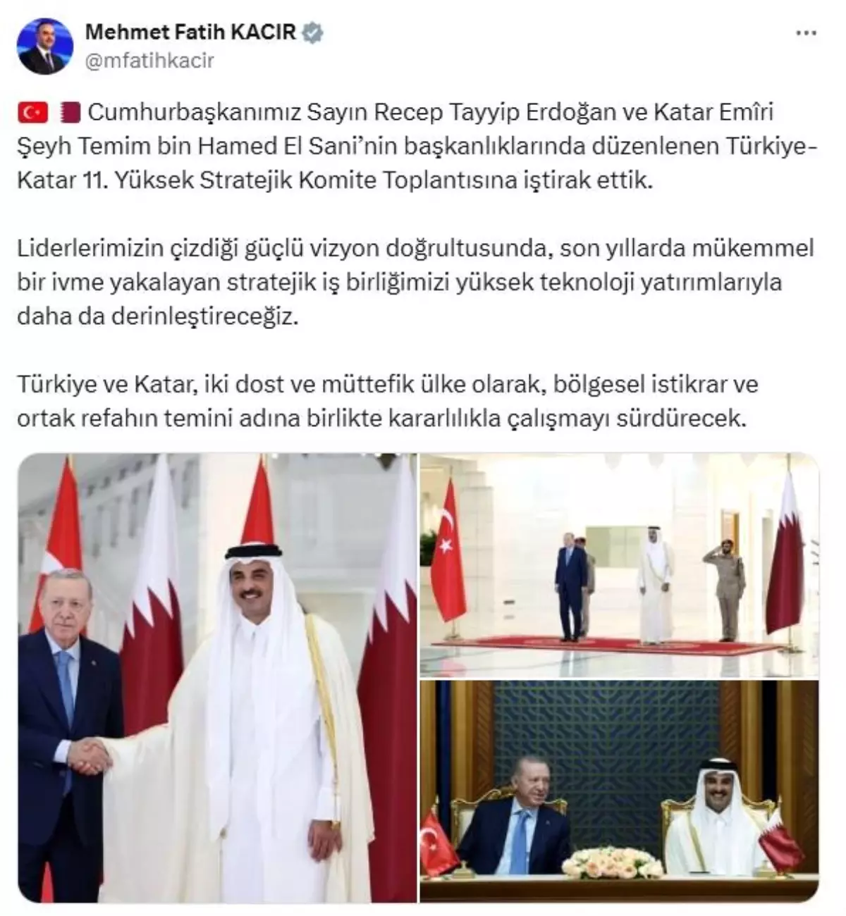 Türkiye ve Katar\'dan Ortak Adım