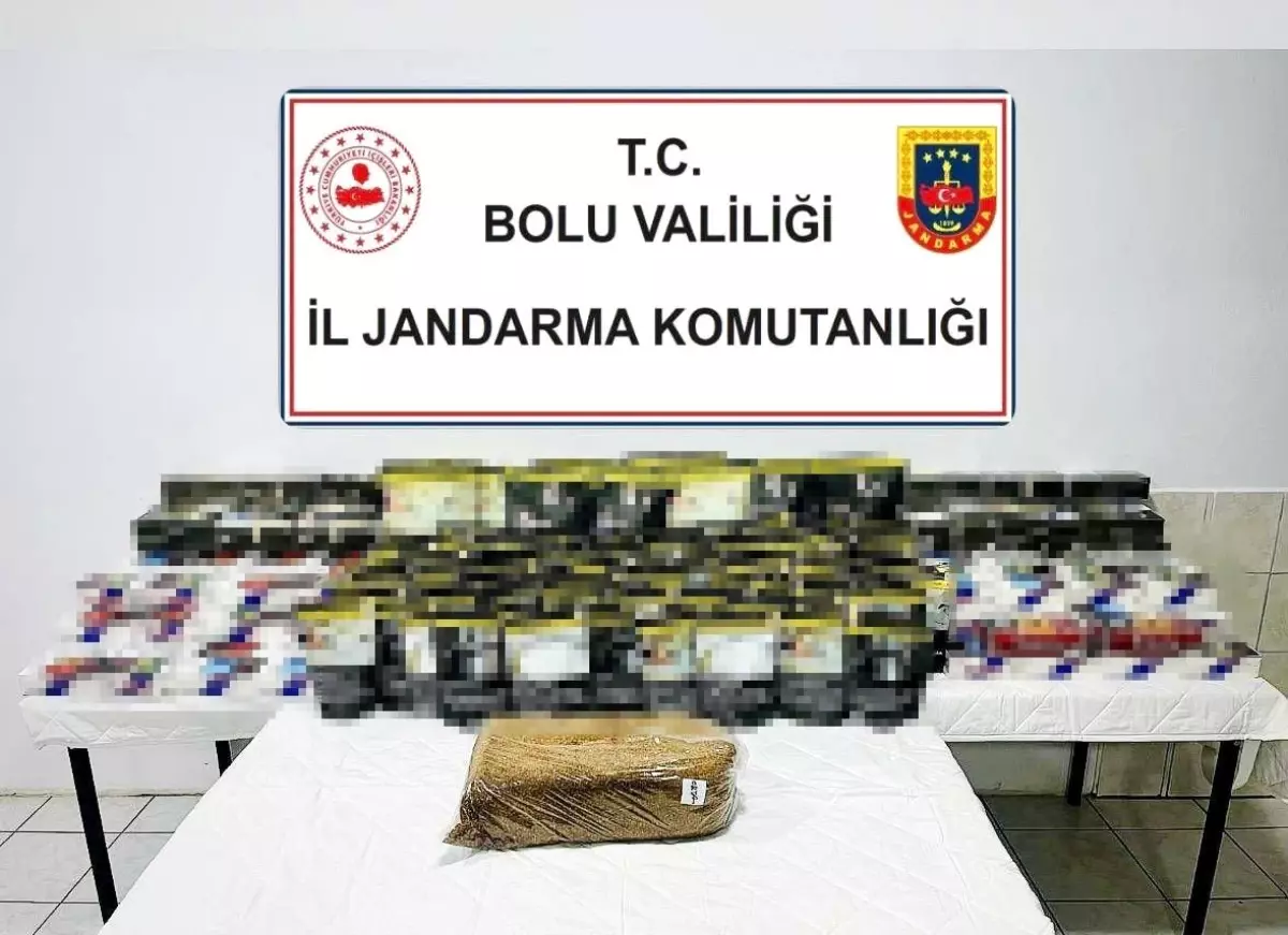 Bolu\'da 35 Bin Kaçak Makaron Ele Geçirildi