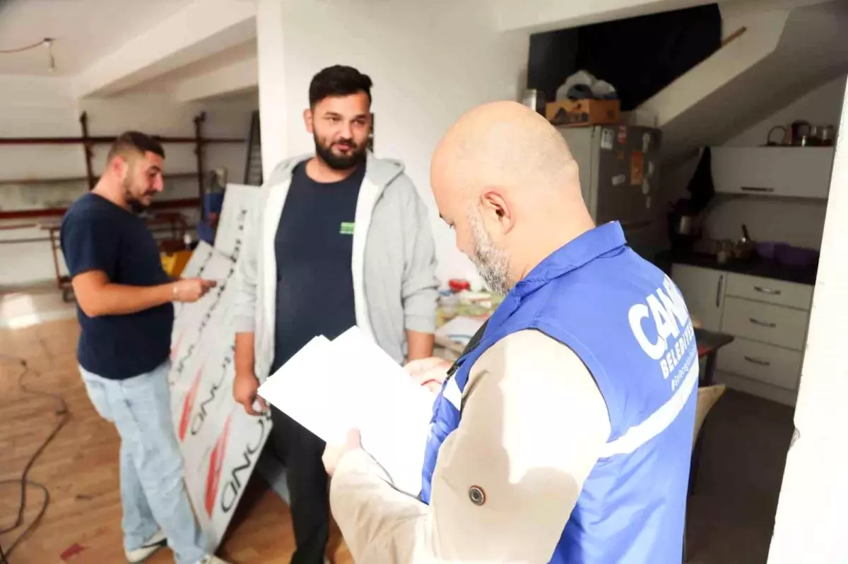 Canik Belediyesi İşletmelere Denetim ve Bilgilendirme Gerçekleştirdi
