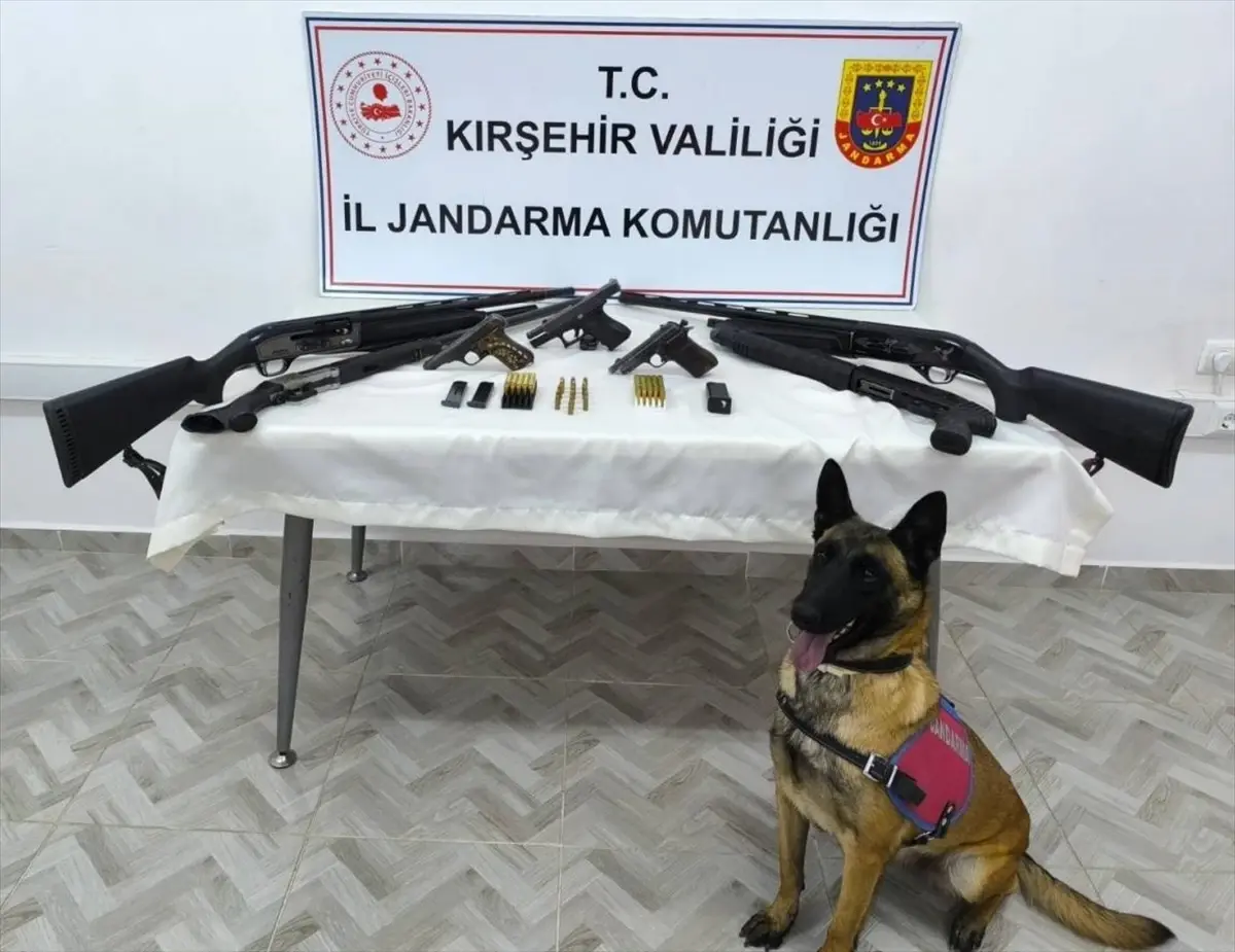 Kırşehir\'de Silah Operasyonu: 4 Tüfek ve 5 Tabanca Ele Geçirildi