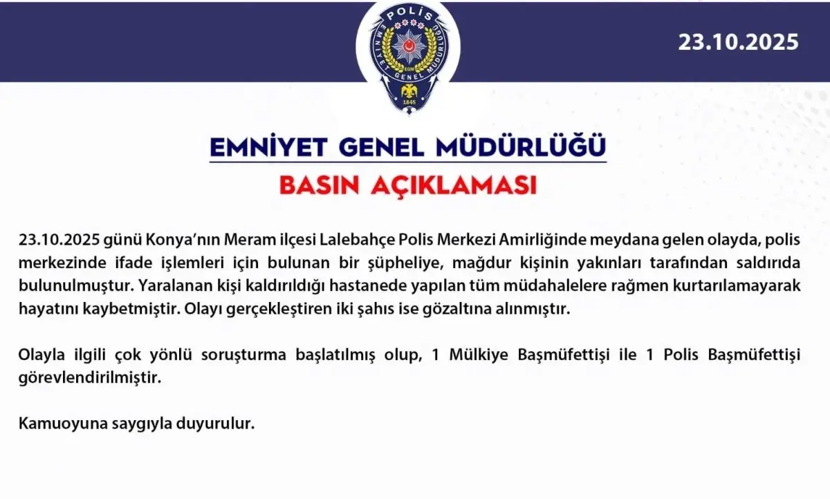 Emniyet\'ten Konya\'daki Bıçaklama Olayına Soruşturma