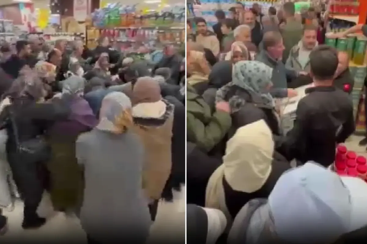 Televizyonlar bin liraya satışa sunuldu, market savaş alanına döndü