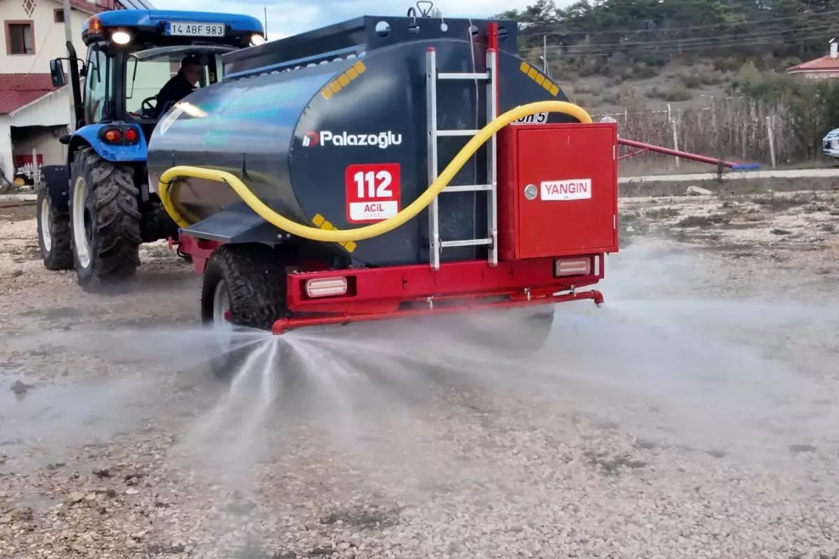 Mudurnu\'da Yangınlara Erken Müdahale İçin Su Tankeri Desteği
