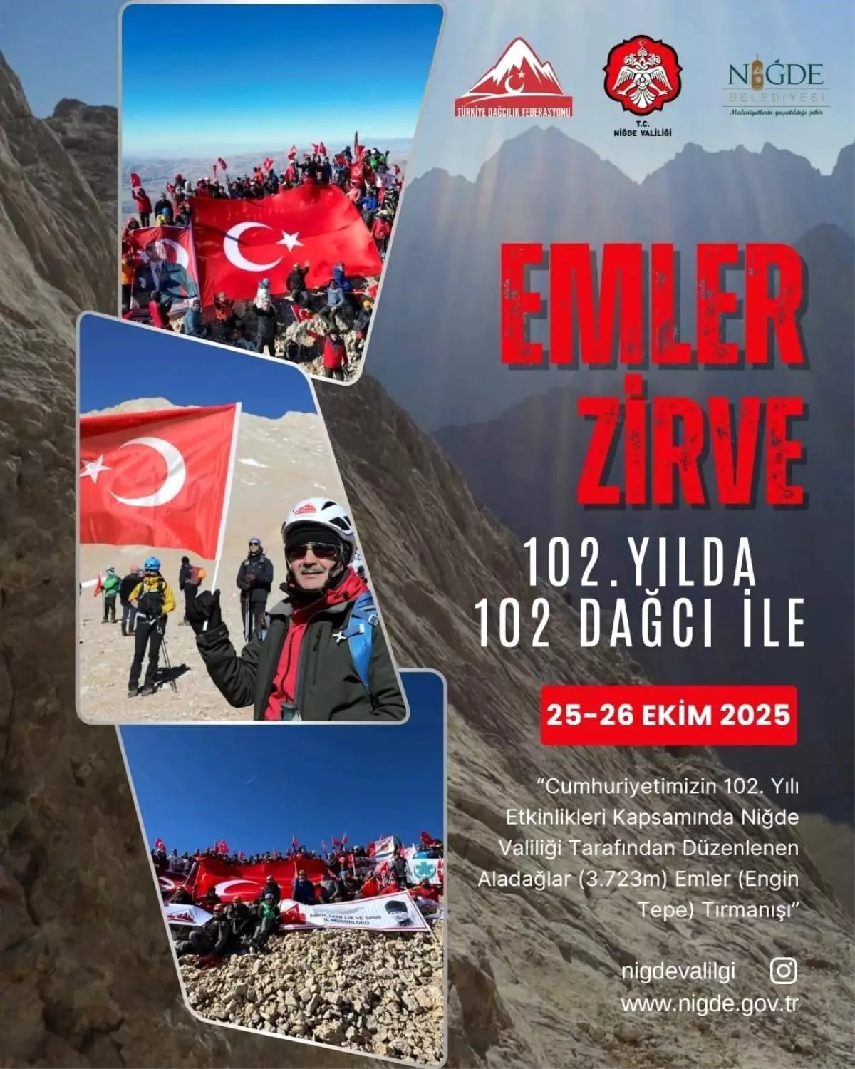 Cumhuriyet Coşkusu Aladağlar\'da Zirveye Taşınıyor