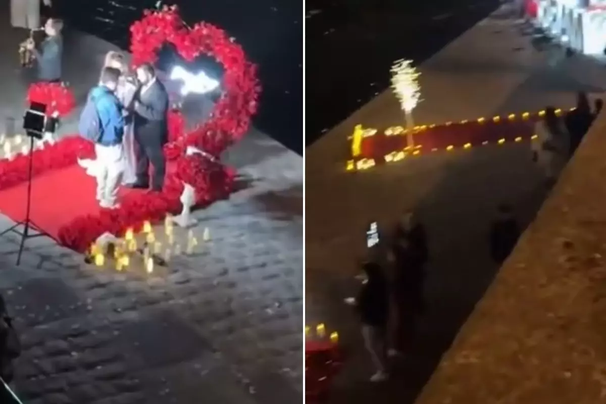 Eyfel Kulesi manzarasında evlenme teklif etmek için kuyruk oldular