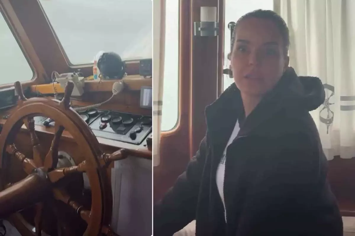 Teknede korku dolu anlar! Yaşadığı panik Bengü\'nün yüzüne yansıdı