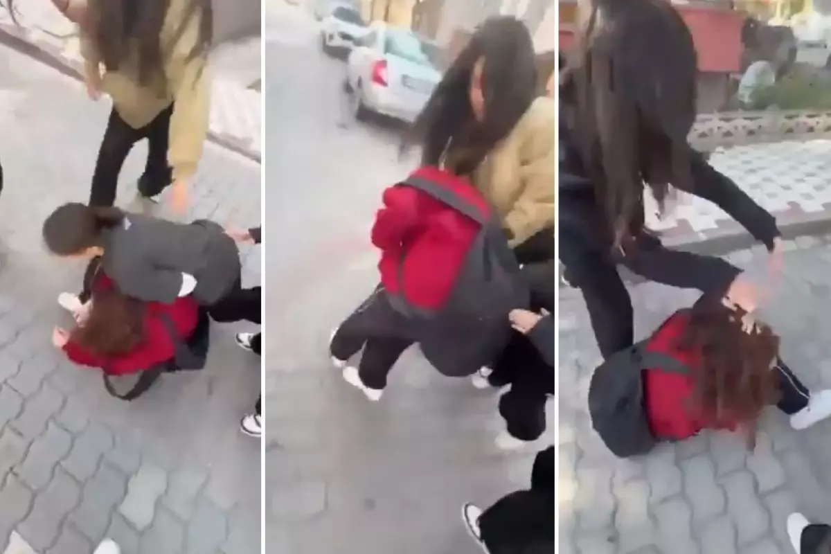 En büyüğü 13 yaşında! Bir grup kız çocuğu, başka bir kız çocuğunu böyle darp etti