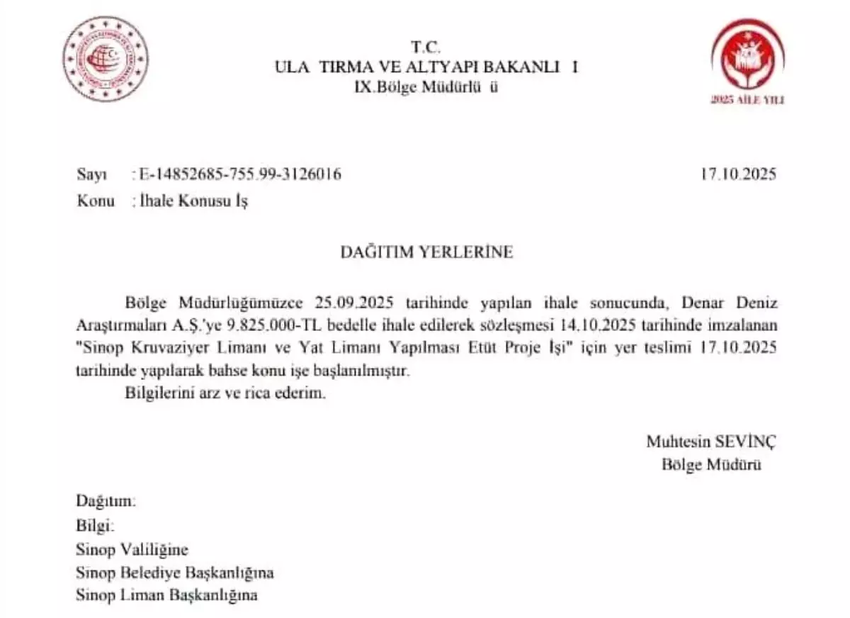 Sinop\'ta Kruvaziyer ve Yat Limanı Projesi Başlıyor