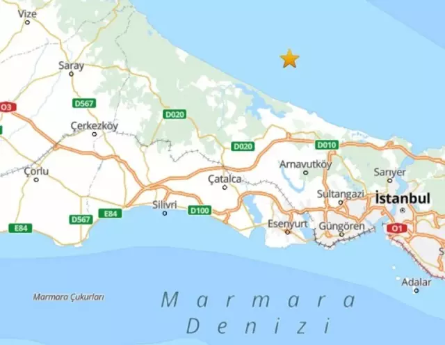 İstanbul'da hissedilen bir deprem meydana geldi İstanbul'da hissedilen bir deprem meydana geldi