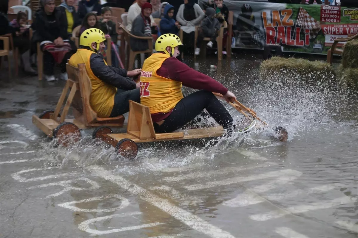 Laz Ralli Tahta Araba Yarışları Rize\'de Yapıldı