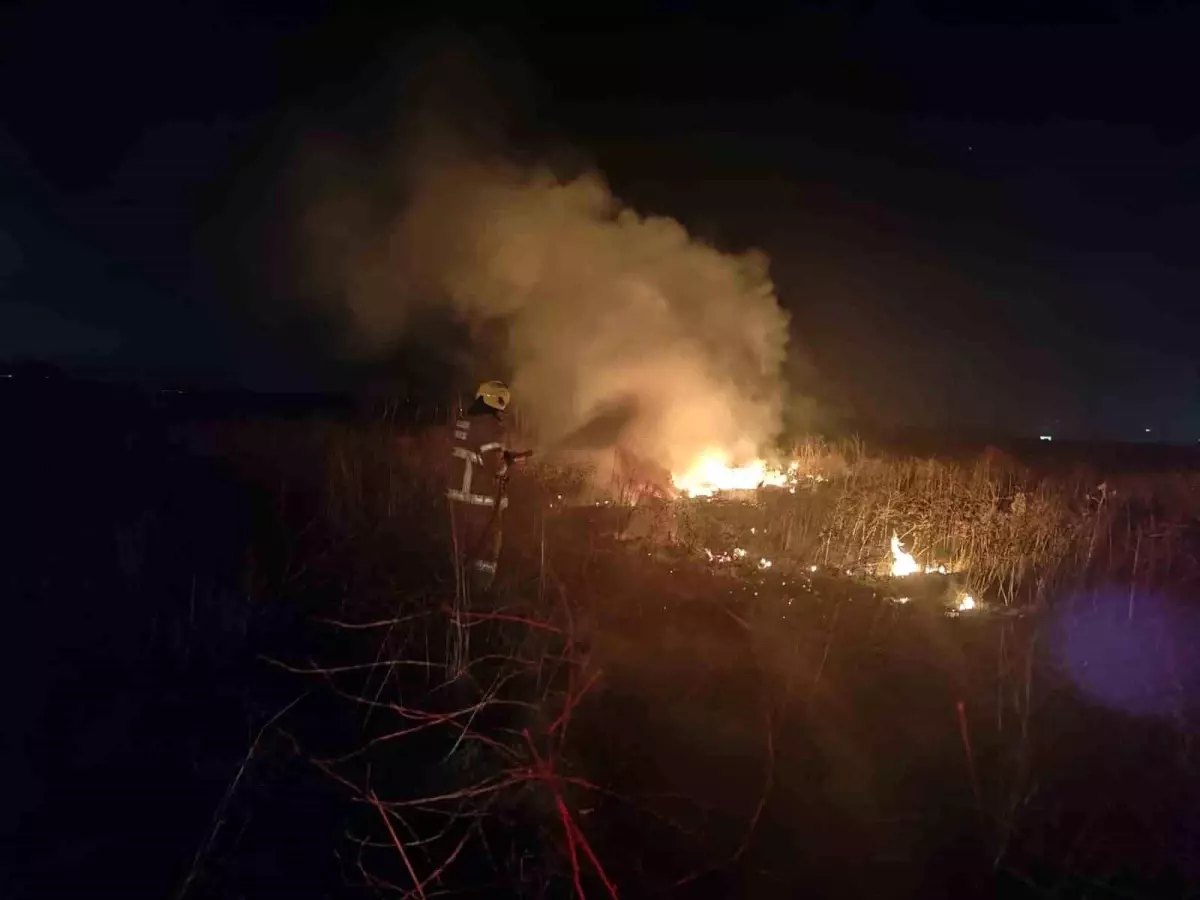 Susurluk\'ta Arazi Yangını Kısa Sürede Söndürüldü