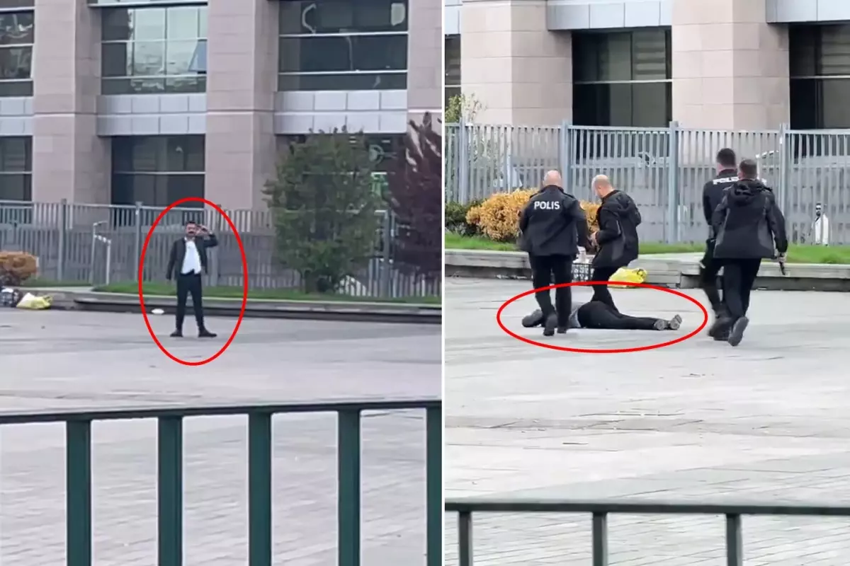 Adliye önünde kendi bacağına sıkan adam bakın kim çıktı