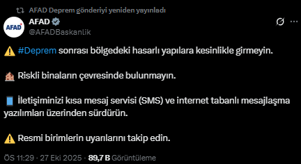 Balıkesir'deki 6.1'lik depremin ardından peş peşe açıklamalar Balıkesir'deki 6.1'lik depremin ardından peş peşe açıklamalar