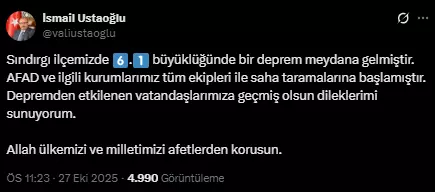 Balıkesir'deki 6.1'lik depremin ardından peş peşe açıklamalar Balıkesir'deki 6.1'lik depremin ardından peş peşe açıklamalar
