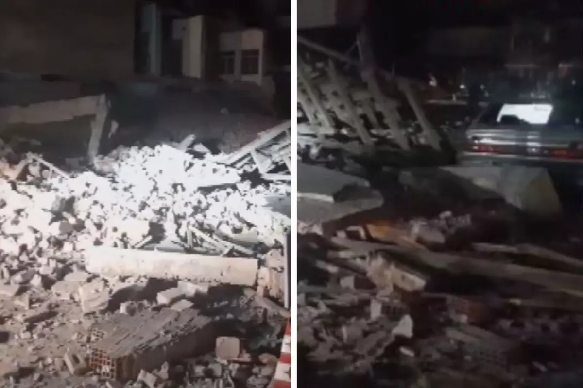 Balıkesir\'den korkutan görüntüler! Yıkılan bina var