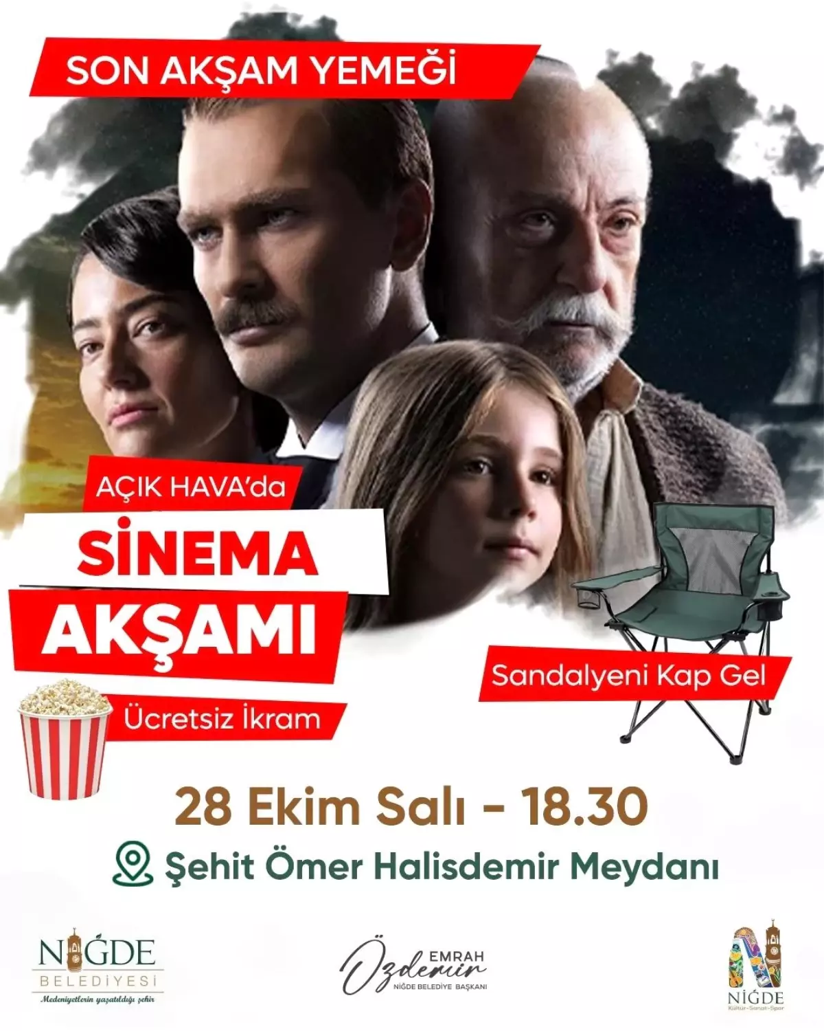 Niğde\'de cumhuriyet coşkusu dev ekrana taşınıyor