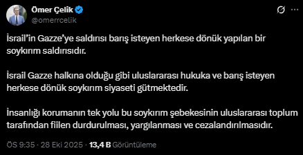 AK Parti Sözcüsü Çelik'ten İsrail'in Gazze'ye saldırısına tepki AK Parti Sözcüsü Çelik'ten İsrail'in Gazze'ye saldırısına tepki