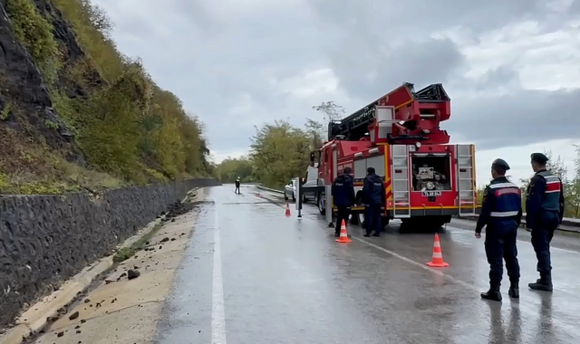 Amasra'da Kablolar Paniğe Neden Oldu, Yol Yeniden Açıldı Amasra'da Kablolar Paniğe Neden Oldu, Yol Yeniden Açıldı