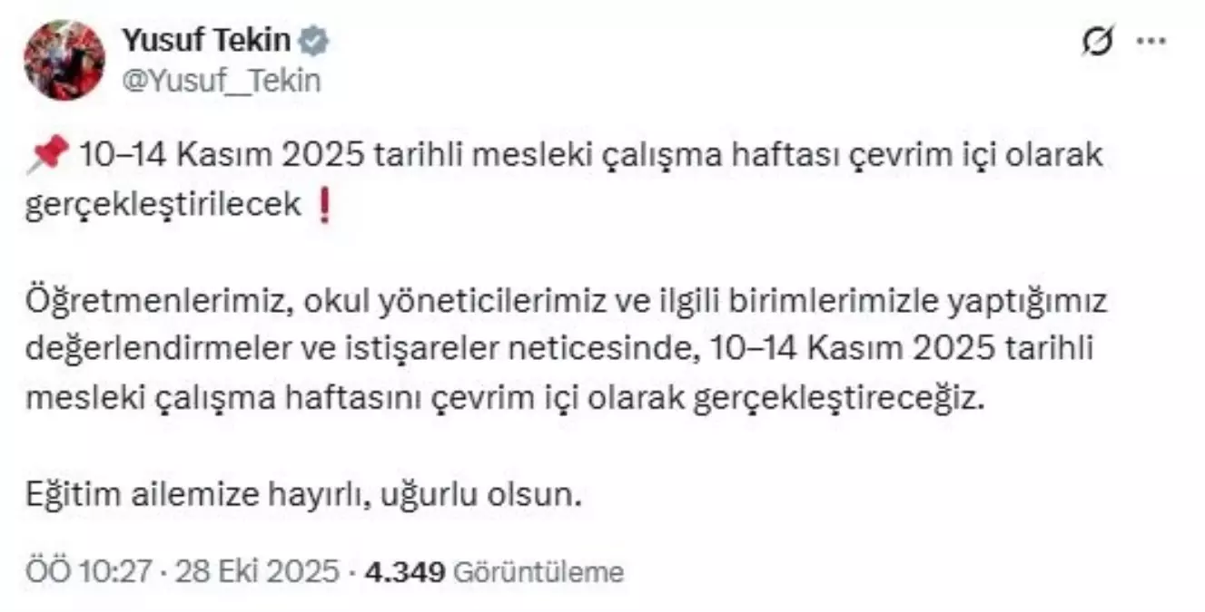Öğretmenler için çevrim içi mesleki çalışma