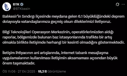 Balıkesir'deki 6.1'lik depremin ardından peş peşe açıklamalar Balıkesir'deki 6.1'lik depremin ardından peş peşe açıklamalar