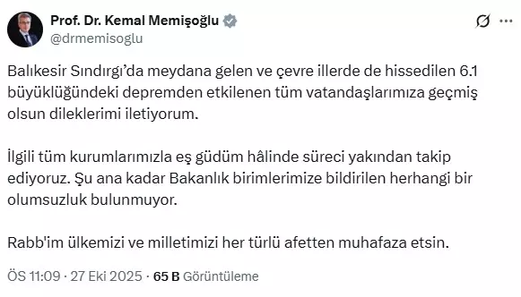 Balıkesir Sındırgı'da 6.1 büyüklüğünde deprem Balıkesir Sındırgı'da 6.1 büyüklüğünde deprem