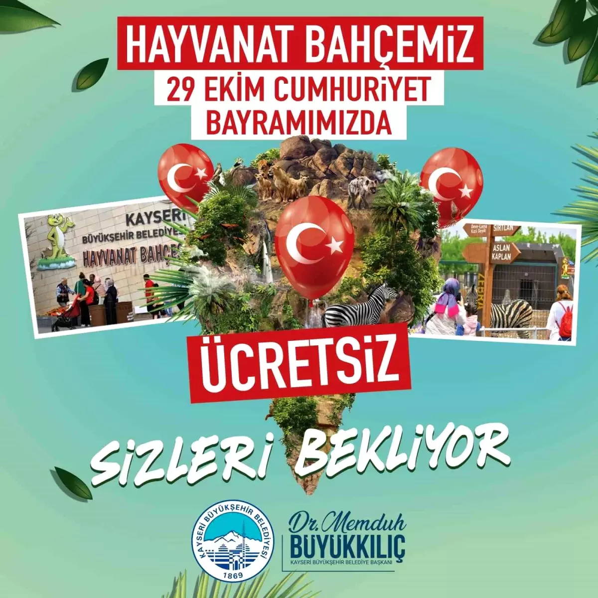 Cumhuriyet Bayramı\'nda Hayvanat Bahçesi Ücretsiz Ziyarete Açılıyor