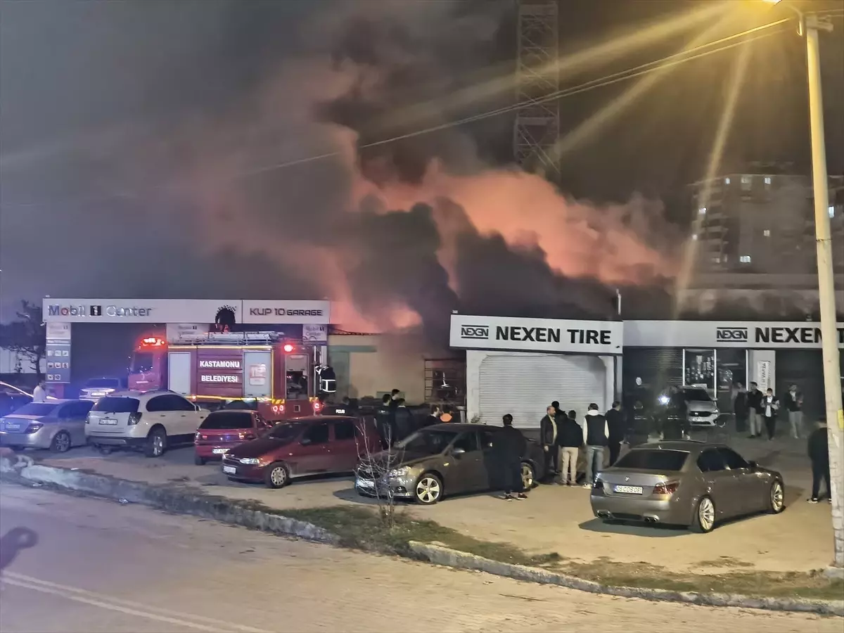 Kastamonu\'da Atölyede Yangın Çıktı