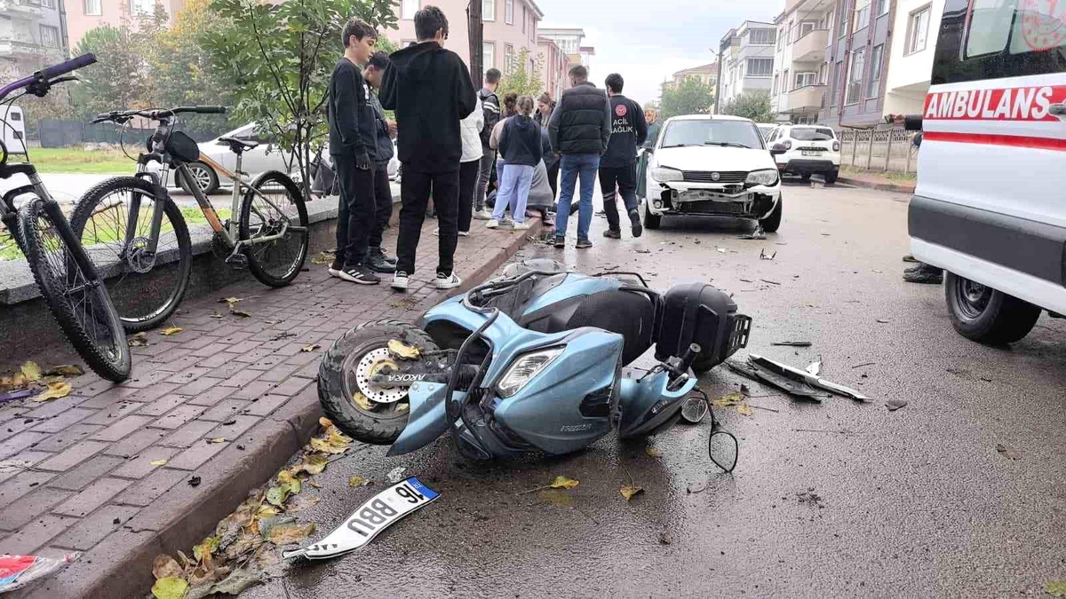 İnegöl\'de Motosiklet Kazası