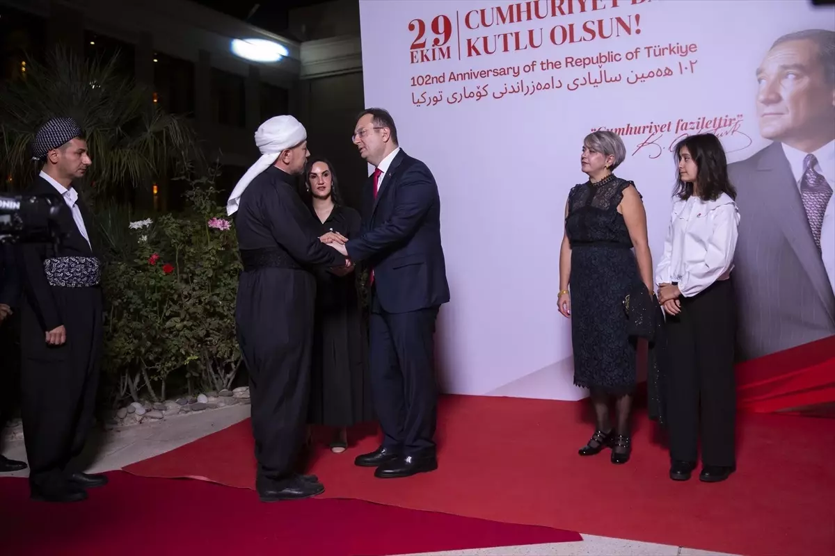 Erbil\'de Türkiye Cumhuriyeti\'nin 102. yılı dolayısıyla resepsiyon düzenlendi