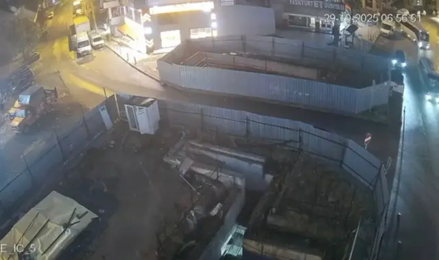 Gebze'de 7 katlı binanın çökme anı güvenlik kamerasında Gebze'de 7 katlı binanın çökme anı güvenlik kamerasında