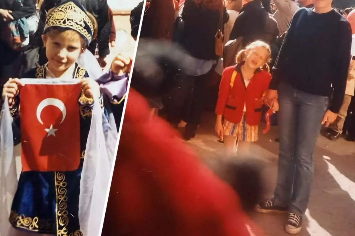 Onu şimdilerde bütün Türkiye tanıyor: \'Yaşasın Cumhuriyet\' notuyla çocukluk fotoğraflarını paylaştı