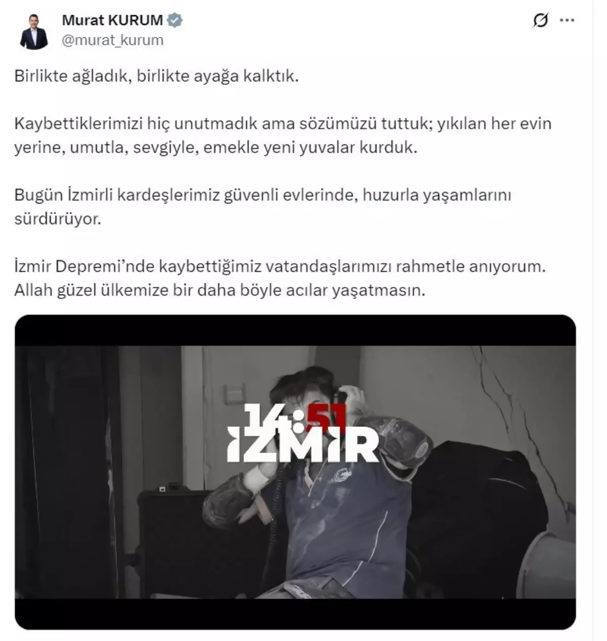 İzmir Depreminin 5. Yıldönümünde Anma