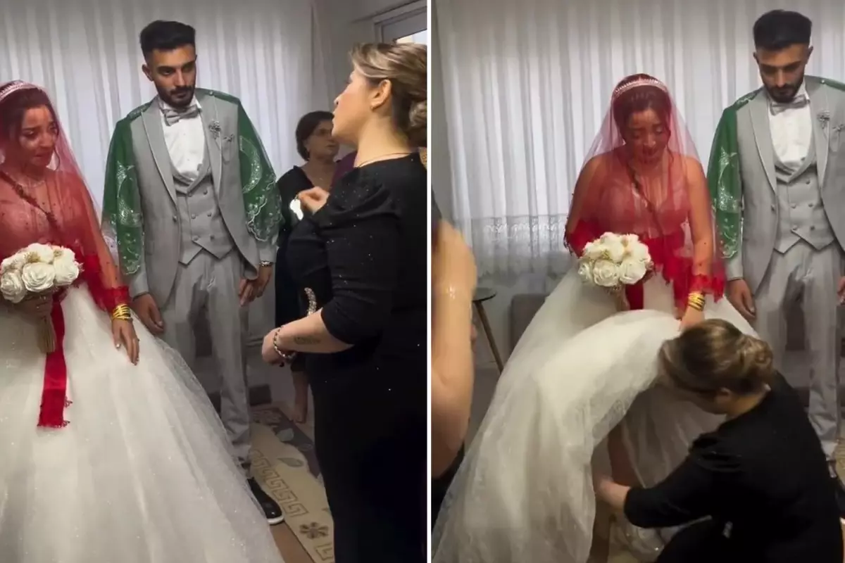 Gelinin annesinden damada soğuk duş! Kızının eteğini kaldırıp...