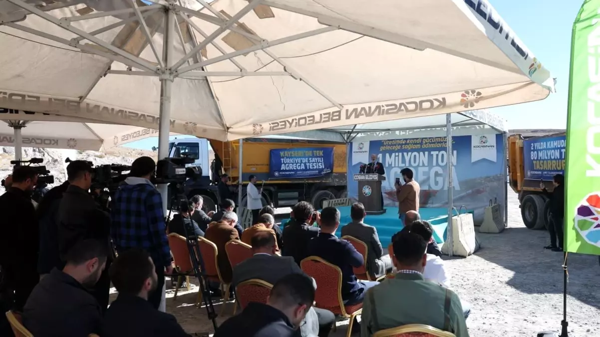 Kocasinan Belediyesi Agrega Üretim Tesisi\'nde 1 milyon ton üretim yaptı