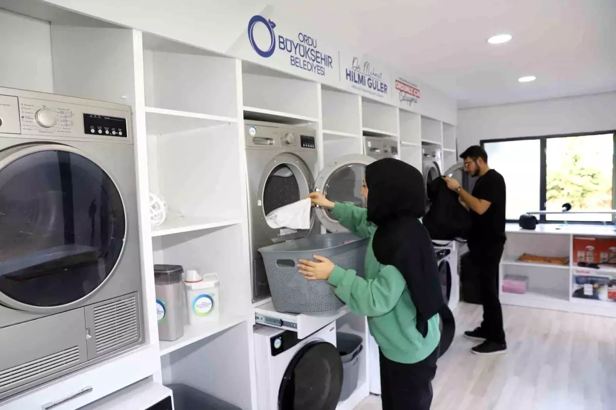 Ordu\'da Öğrencilere Özel Kent Çamaşırhanesi 600 Öğrenciye Hizmet Verdi