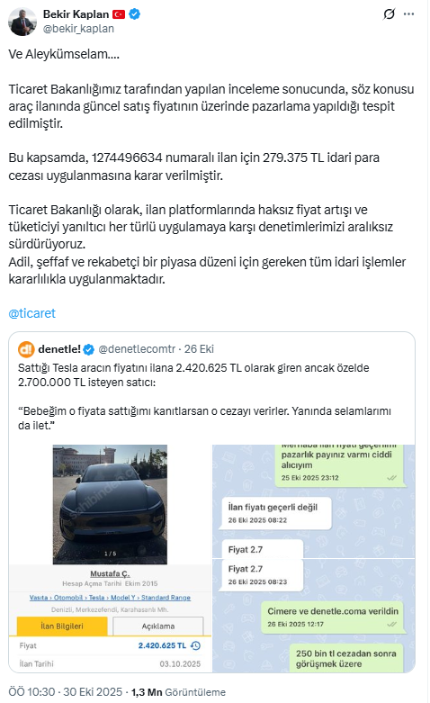 'Selamlarımı da ilet' demişti! Bakanlık 'Aleyküm selam' diyerek cezayı kesti 'Selamlarımı da ilet' demişti! Bakanlık 'Aleyküm selam' diyerek cezayı kesti