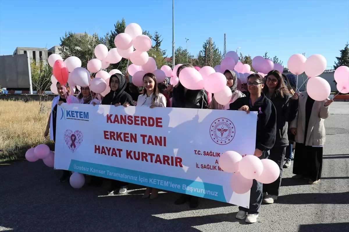 Ağrı\'da Meme Kanseri Farkındalığı Yürüyüşü