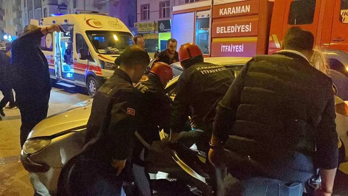 Karaman\'da Trafik Kazası: 2 Yaralı