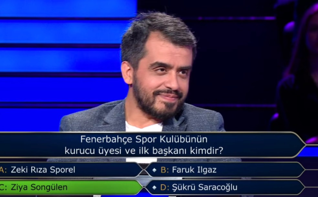 Kim Milyoner Olmak İster'de şaşırtan Fenerbahçe sorusu