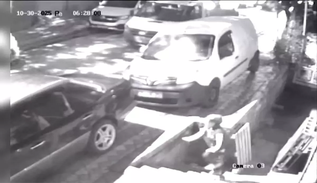 Sultangazi\'de Palet Hırsızlığı Güvenlik Kamerasında